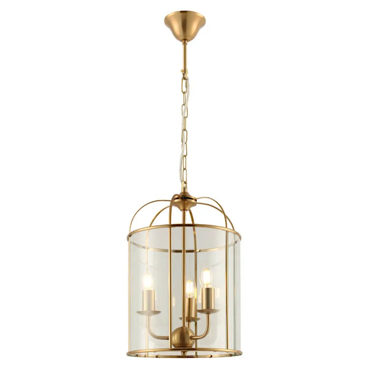 COUGAR LIGHTING CLOVELLY 3LT PENDANT GOLD