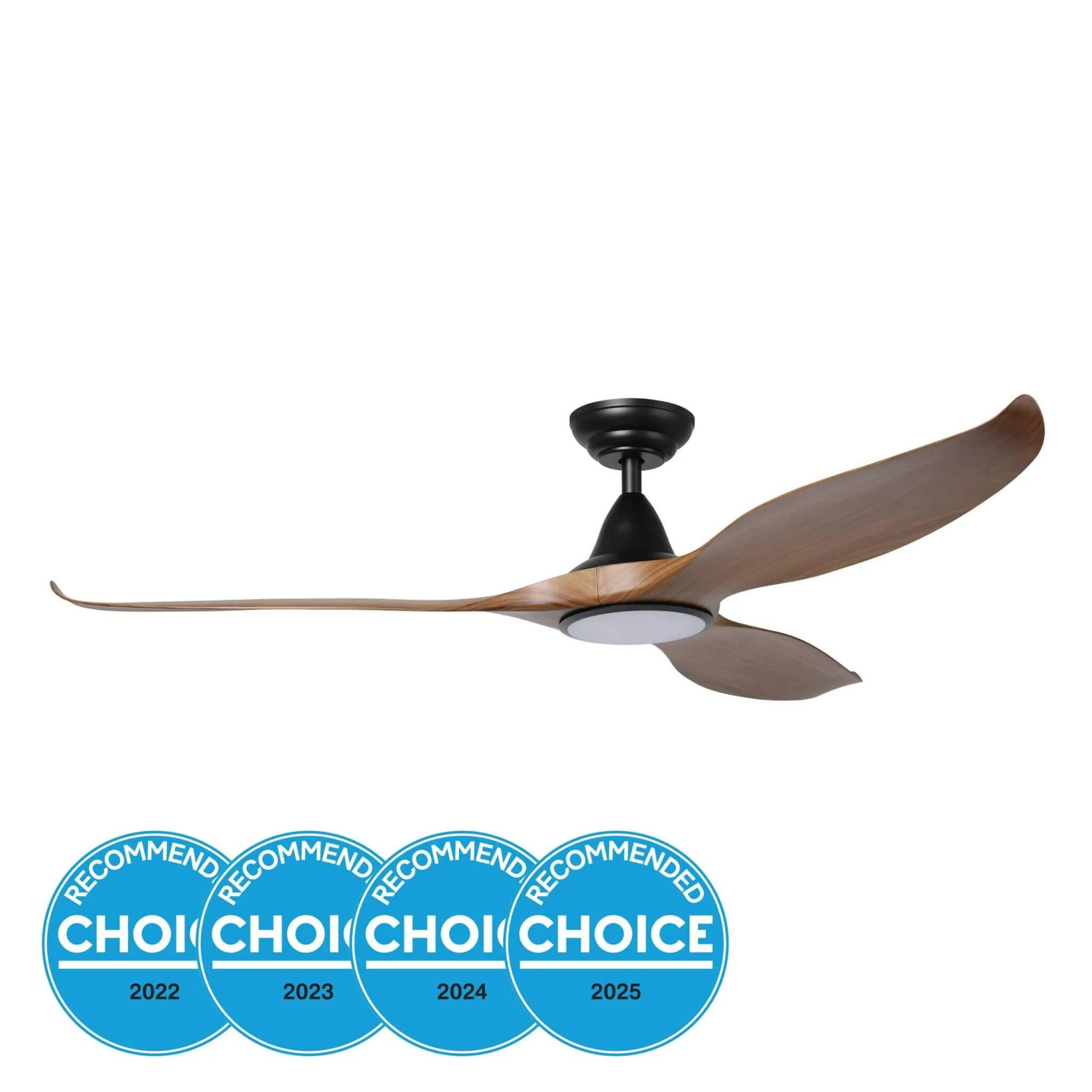 Eglo Noosa 60" 150cm DC Fan with LED Light Black & New Teak