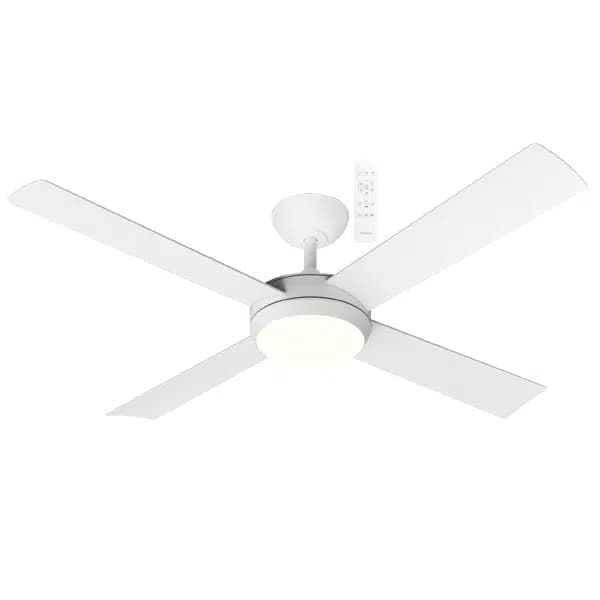 Martec Quantum DC 132cm 4 Blade Ceiling Fan With Light - Matt White