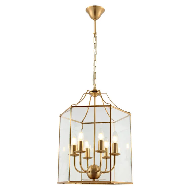 COUGAR LIGHTING ARCADIA 6LT PENDANT GOLD